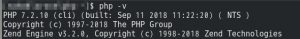 phpのバージョン確認結果