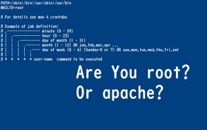 Cronなどbatch実行はroot、URL叩いて実行するのはapacheの画像